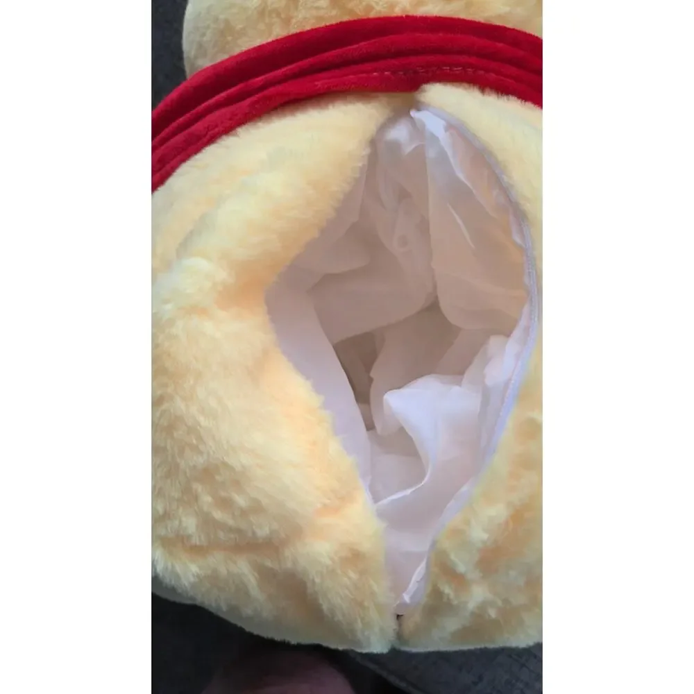 Winnie the Pooh Blanket Inside Plush Toy 40x60 Heart Zip Storage Pillow NWOT